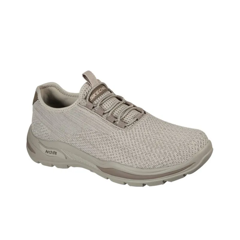 Skechers Arch Fit Motley Cushioning Anti-Slip And Wear-Resistant Low-Top Casual Shoes Taupe-2