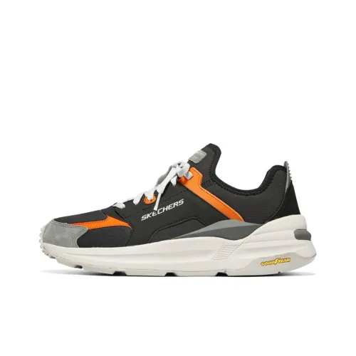 Skechers Global Jogger Casual Shoes Men Low-Top Black/Orange/White/Gray