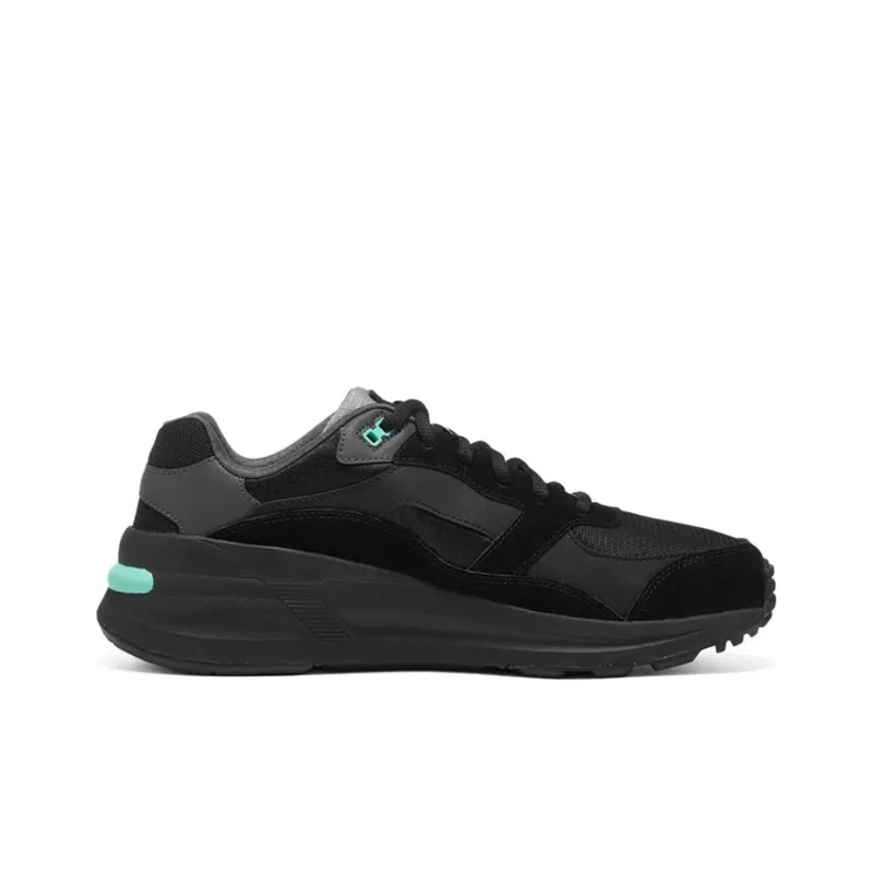 Skechers Sport Shock Absorbers With Slip Resistant And Abrasion Resistant Properties Low Top Casual Shoes Men's Black-1