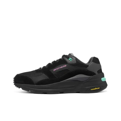 Skechers Sport Shock Absorbers With Slip Resistant And Abrasion Resistant Properties Low Top Casual Shoes Men's Black