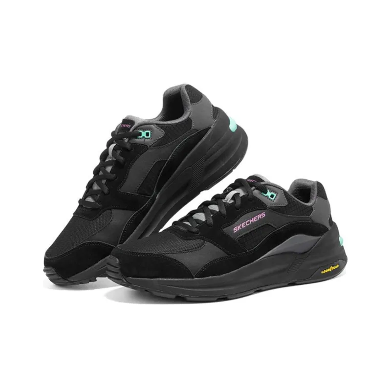 Skechers Sport Shock Absorbers With Slip Resistant And Abrasion Resistant Properties Low Top Casual Shoes Men's Black-2