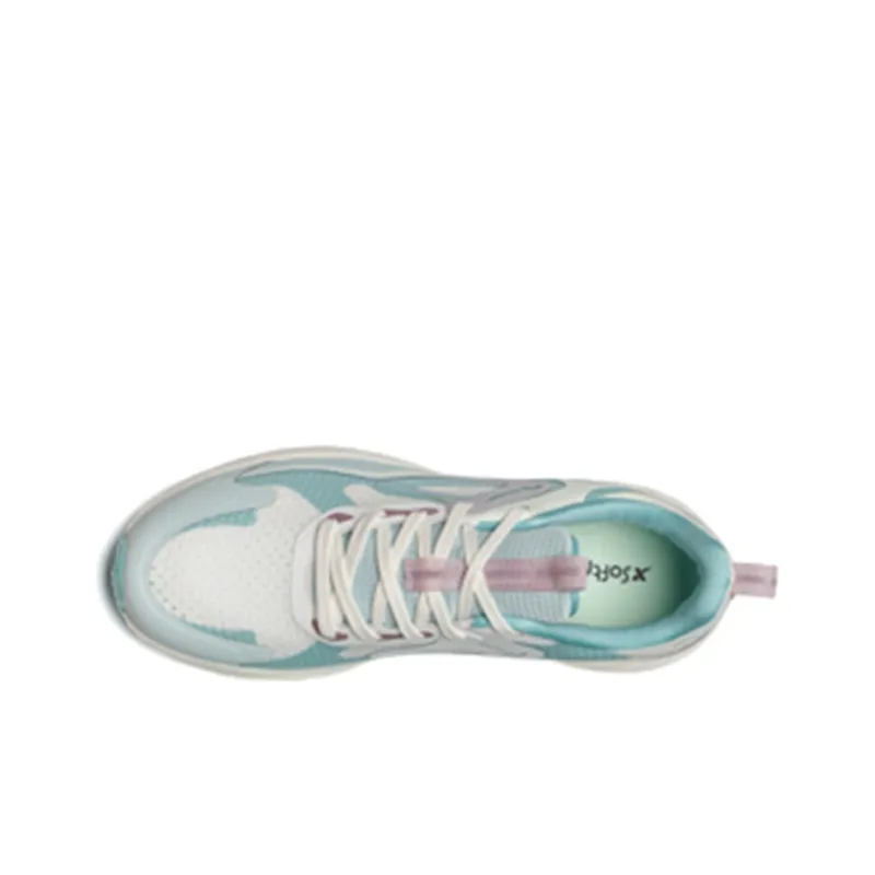 XTEP Cushioning Anti-Slip Wear-Resistant Breathability Low-Top Running Shoes Women's White Green Blue-1