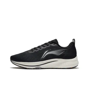 LiNing Red Hare 5 Cushioning Anti Slip And Wear Resistant Low Top Running Shoes Women's Black Gray