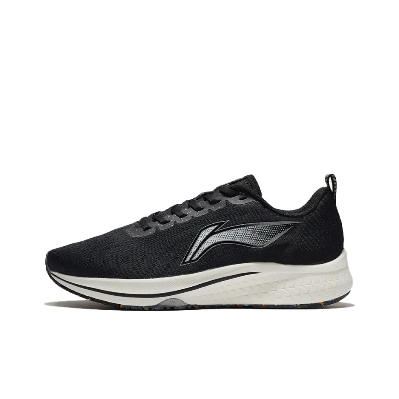 LiNing Red Hare 5 Cushioning Anti Slip And Wear Resistant Low Top Running Shoes Women's Black Gray-0