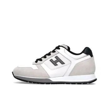 HOGAN H321 Wear-Resistant Low-Top Casual Shoes Men's White Gray