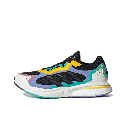 Adidas SN1997 Running Shoes Women's Low-Top Black/Light Purple/Yellow/Light Green/White