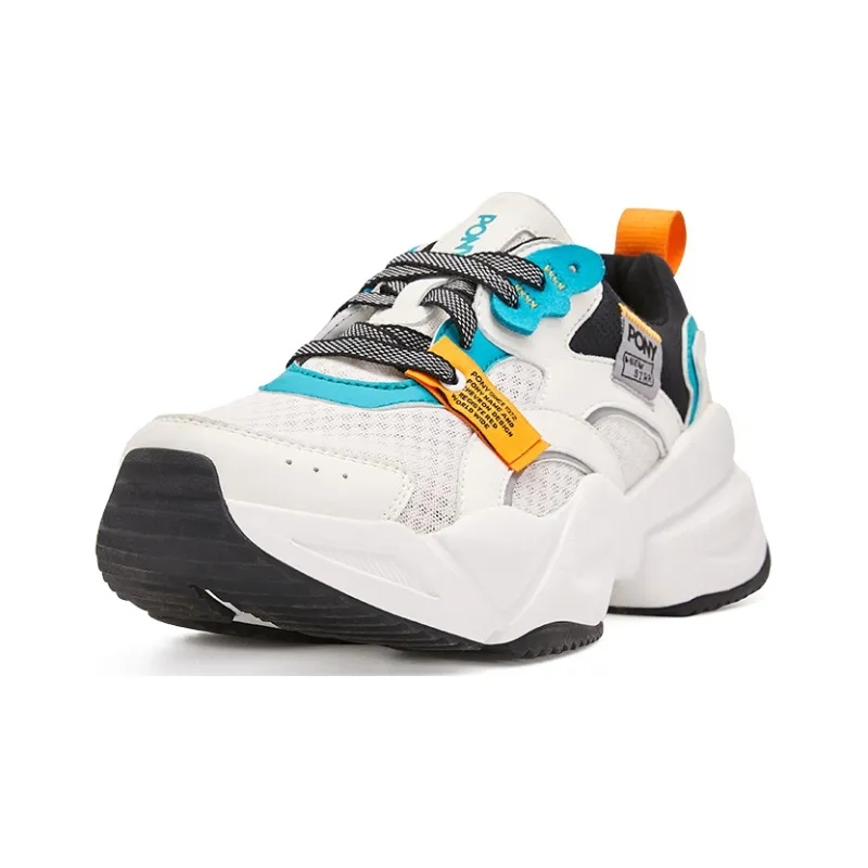 PONY NS501 Low Top Casual Shoes Unisex White Green-1