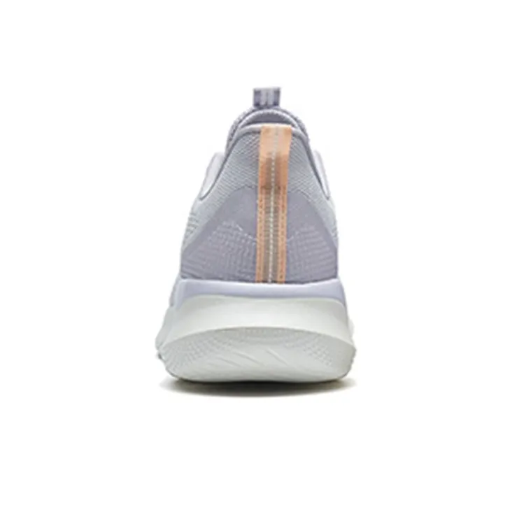XTEP Soft Cube Cushioned Anti Slip Wear Resistant Breathable Lightweight Low Top Running Shoes Women's Light Purple-3