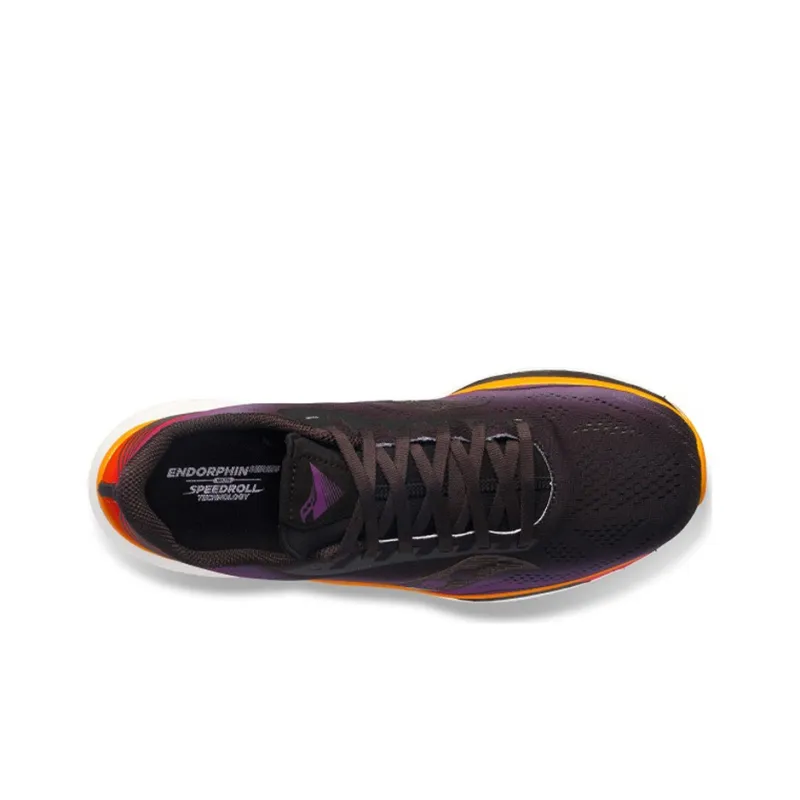 Saucony Endorphin Pro Pro Breathable Low-Top Running Shoes Women's Black Purple Red-3