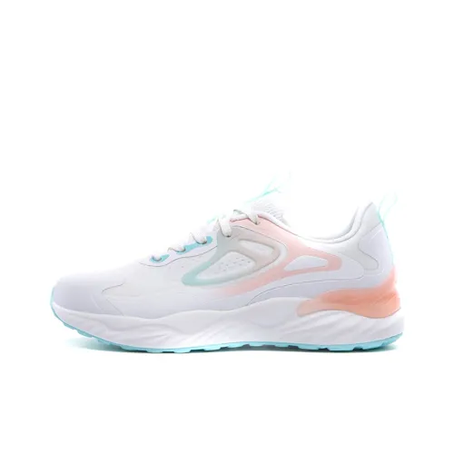 XTEP Running Shoes Women's Low-Top Sail White/Oil Gray Pink