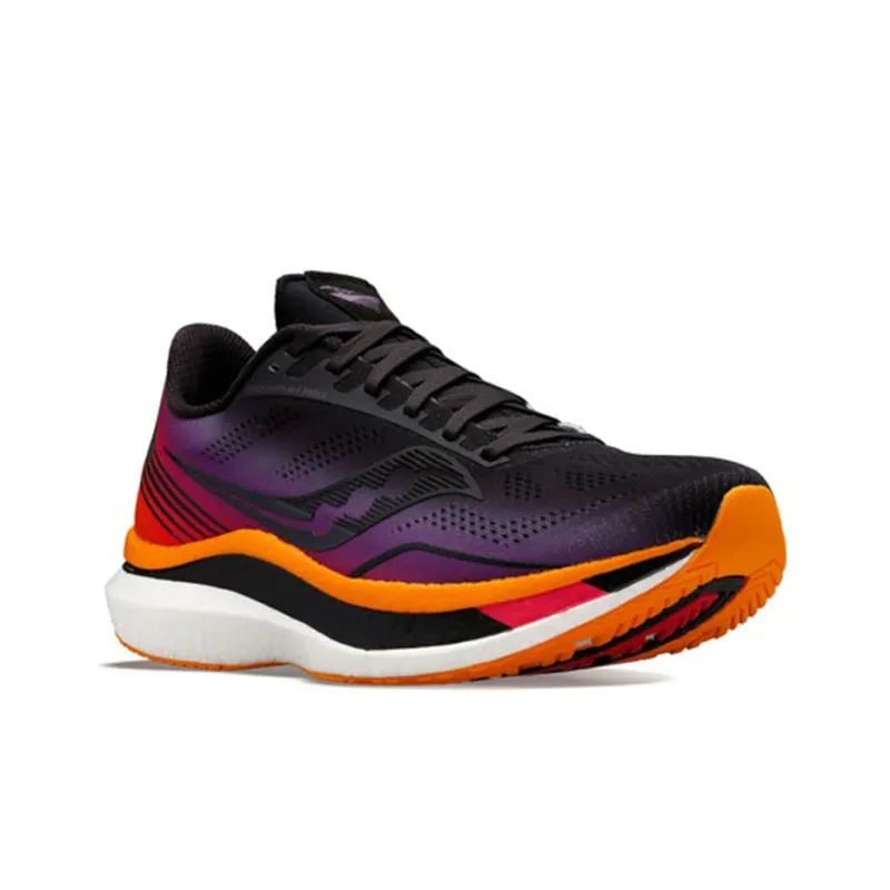 Saucony Endorphin Pro Pro Breathable Low-Top Running Shoes Women's Black Purple Red-2