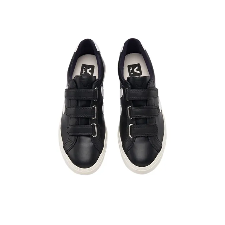 VEJA Esplar Skateboard Shoes Unisex Low-Top Black White-2