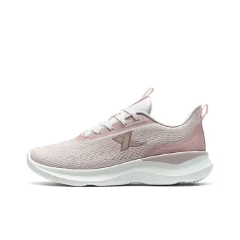 XTEP Soft Cube Cushioning Breathable Lightweight Wear Resistant Slip Resistant Low Top Running Shoes Women's Brown Pink