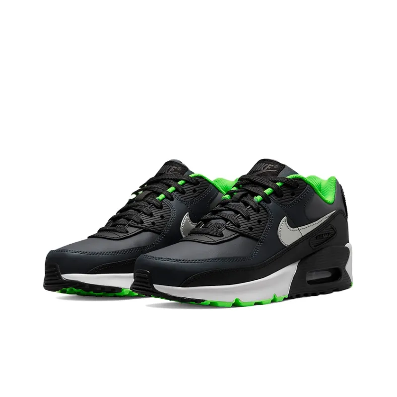 Nike Air Max 90 Leather 'Black Dark Smoke Grey' GS-2
