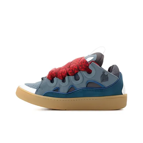 Lanvin Curb Casual Shoes Women's Low-Top Blue/Red