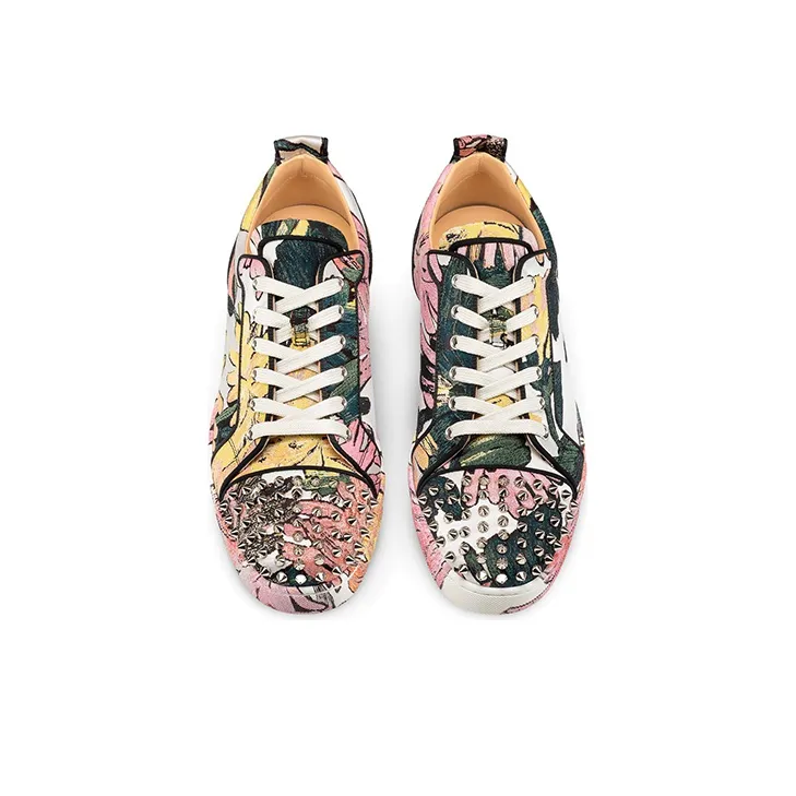 CL LUBOTING Fun Louis Junior Spikes Low Top Skateboard Shoes Men's Multicolor-2