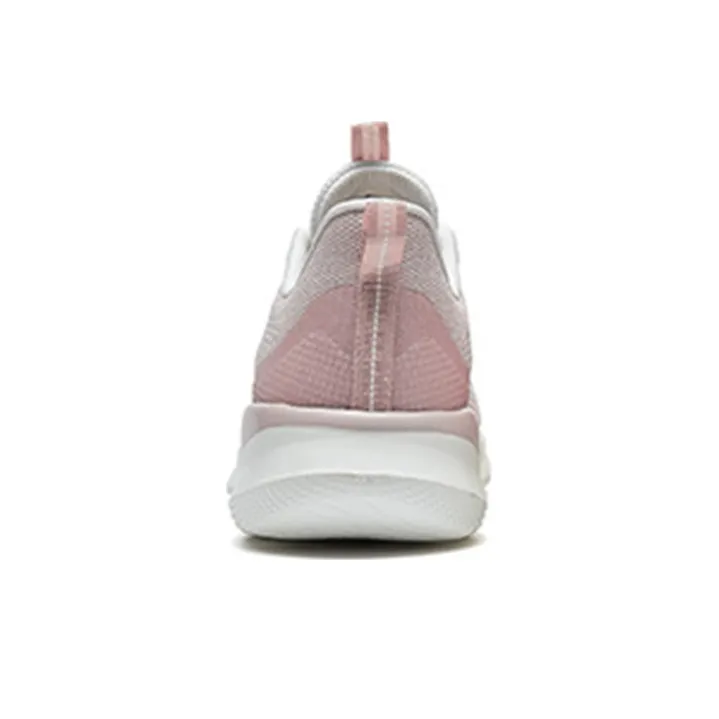 XTEP Soft Cube Cushioning Breathable Lightweight Wear Resistant Slip Resistant Low Top Running Shoes Women's Brown Pink-2