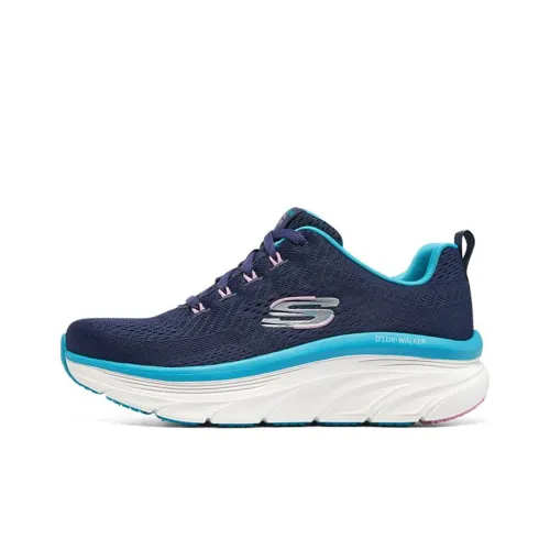 Skechers D'lux Walker Casual Shoes Women's Low-Top Navy/Greenish Blue