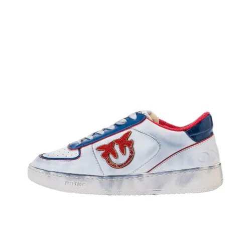 PINKO Skateboard Shoes Women's Low-Top Blue/White/Red