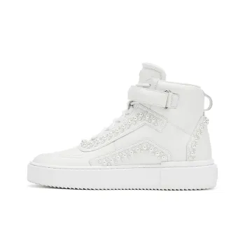 Stuart Weitzman Skateboard Shoes Women's High Top White