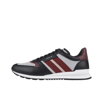 BALLY Shock Absorbers With Slip Resistant And Abrasion Resistant Properties Low Top Casual Shoes Men's Black Red Gray