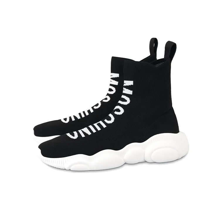 MOSCHINO High-top Knitted Sneakers-1