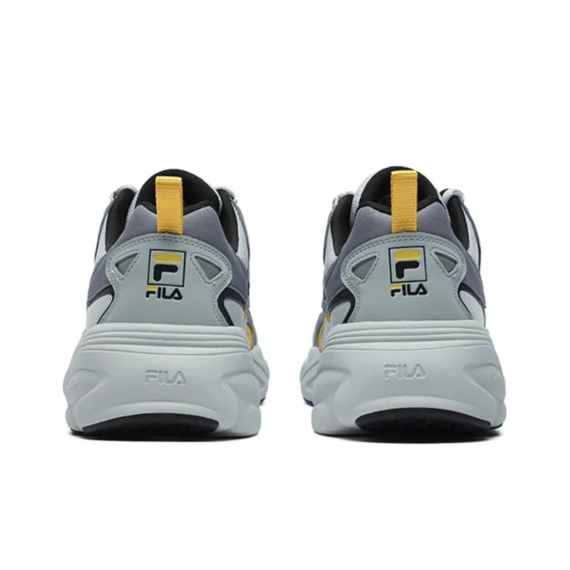 FILA Cube Cushioning Anti Slip Wear Resistant Breathability Low Top Casual Shoes Men's Lunar Rock Gray-3