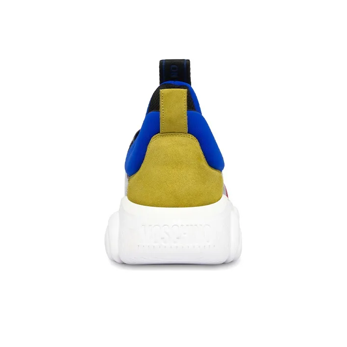 MOSCHINO Teddy Athletic Shoes Men's Red Blue Yellow-3