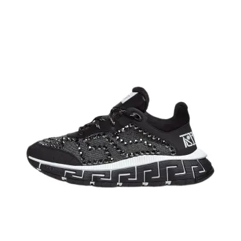 VERSACE Trigreca Crystals Black Grey White Women's