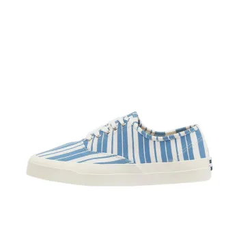 Maison Kitsune Canvas Shoes Unisex Low-Top White Blue