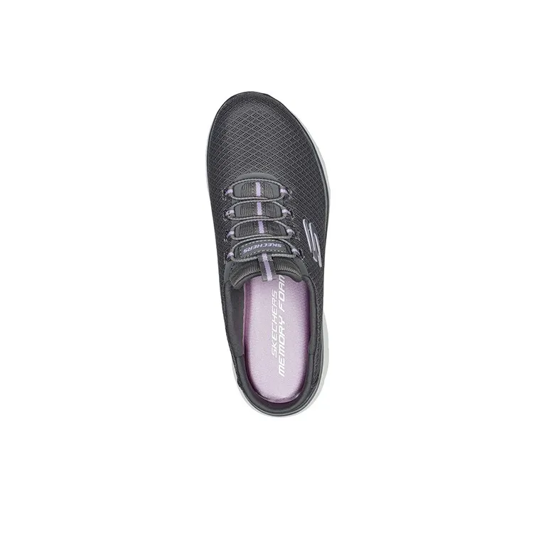 Skechers Summits Swift Step Cushioning Anti-Slip And Wear-Resistant Low-Top Casual Shoes Women's Gray-3