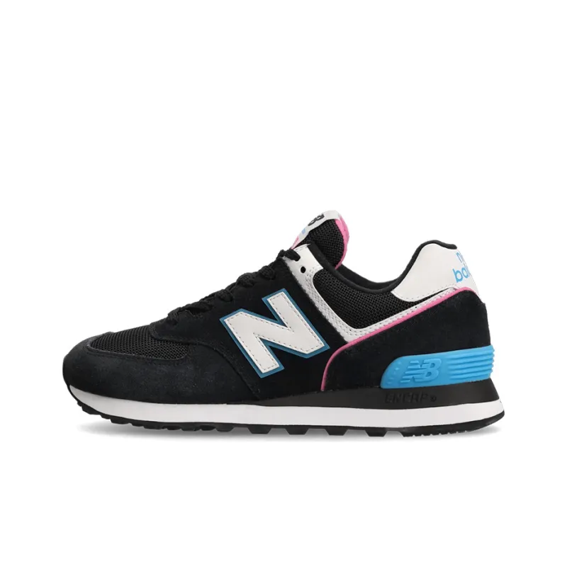 New Balance 574 Black Vibrant Sky Pink Women's-0
