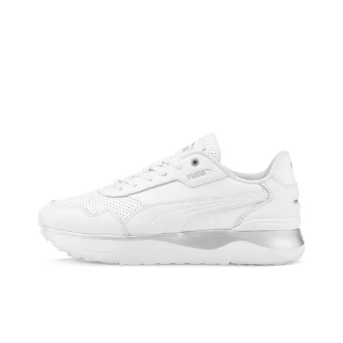 Puma Women's R78 Voyage Premium Leather 'White Silver'