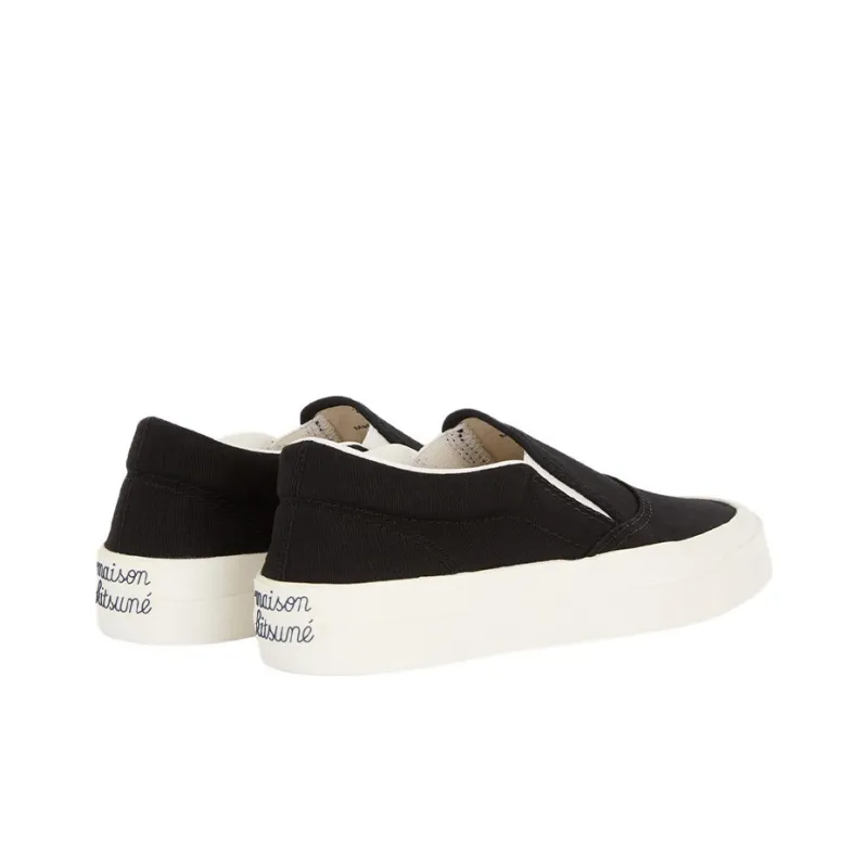 Maison Kitsune Canvas Shoes Unisex Low-Top Black-3