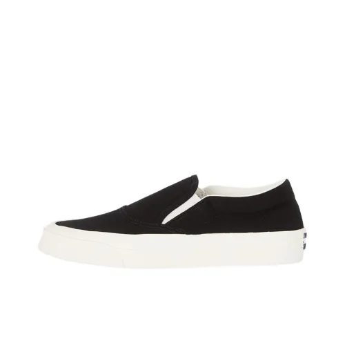 Maison Kitsune Canvas Shoes Unisex Low-Top Black