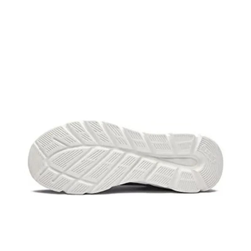 Erke Cushioning Breathable Lightweight Wear Resistant Slip Resistant Low Top Casual Running Shoes Men's Black White-3