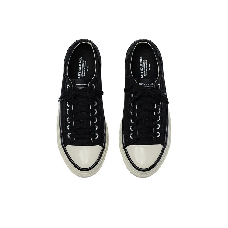 ARTICLE NO. Skateboard Shoes Unisex Low Top Black White-2