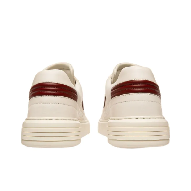 BALLY Triumph Low Top Stylish Skateboarding Shoes Men's White Red-3