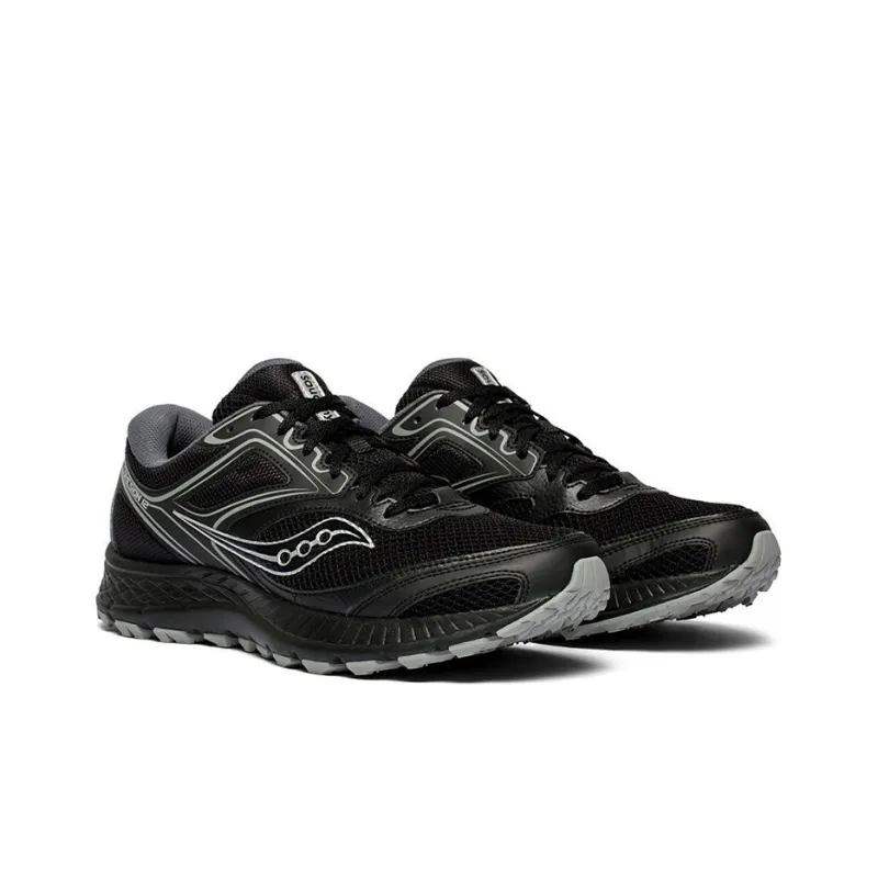 Saucony Cohesion 12 TR Abrasion Resistant Low Top Running Shoes Men's Black Gray-2