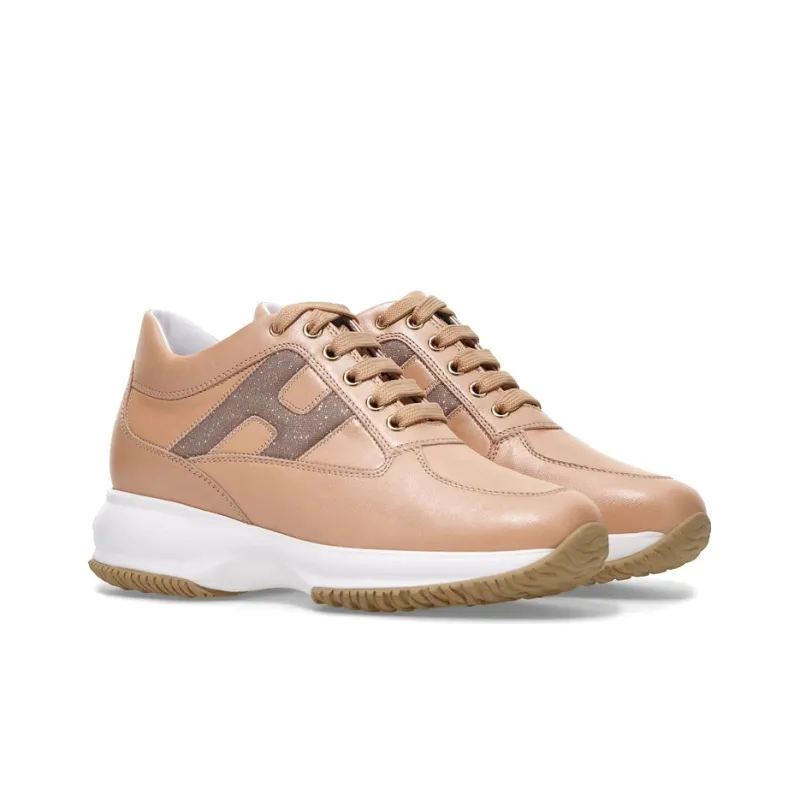HOGAN Interactive Casual Shoes Women's Low-Top Pink-1