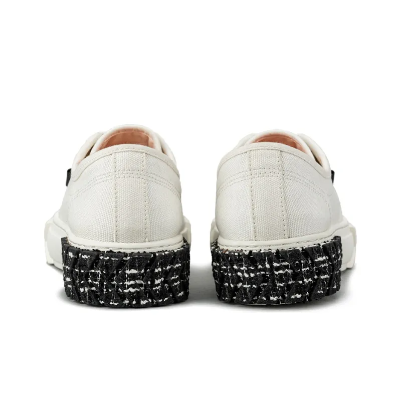 Both Canvas Shoes Unisex Low Top Black/White-4