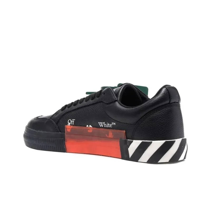 OFF WHITE Vulc Low Leather Black White SS22-3