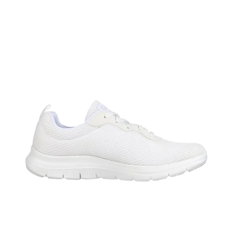 Skechers Flex Appeal 4.0 Cushioning Anti Slip Wear Resistant Breathability Low Top Casual Shoes Women's White-1