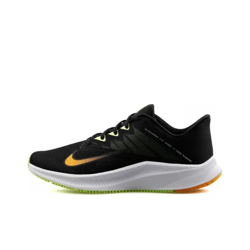 Nike Quest 3 Running Shoes Men Low-Top Black/Orange/Green