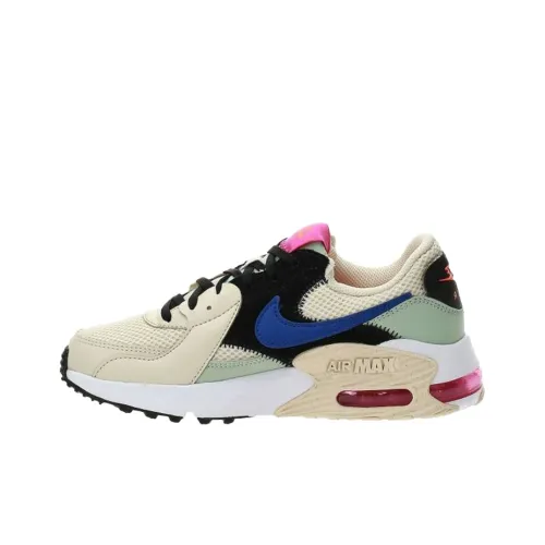 Nike Air Max Excee Running Shoes Women's Low-Top Beige/Black/Blue