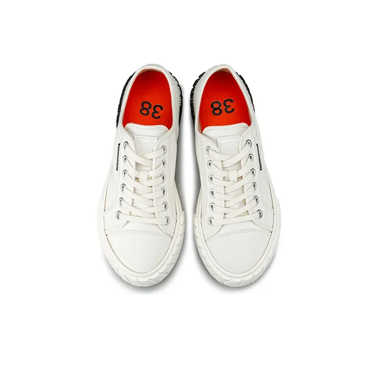 Both Canvas Shoes Unisex Low Top Black/White-5
