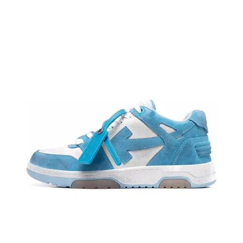 OFF-WHITE Skate shoes  Out Of Office Male Suede White Light Blue