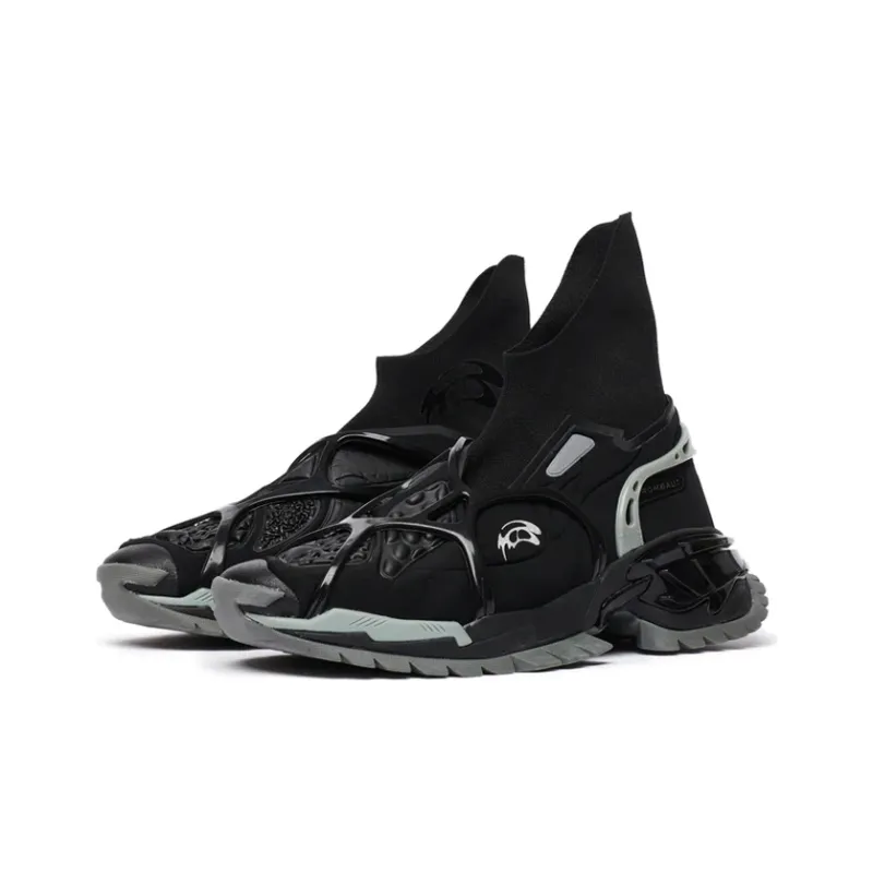 ROMBAUT Casual Shoes Unisex High-Top Black-1