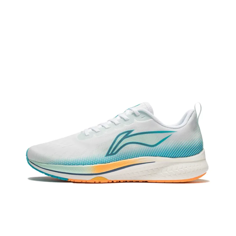 LiNing Red Hare 5 Anti-Slip Wear-Resistant Low-Top Running Shoes White Blue-0