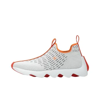 HERMES Eclair Cushioning, Slip Resistant, Abrasion Resistant, Breathable Low Top Casual Shoes Men's White